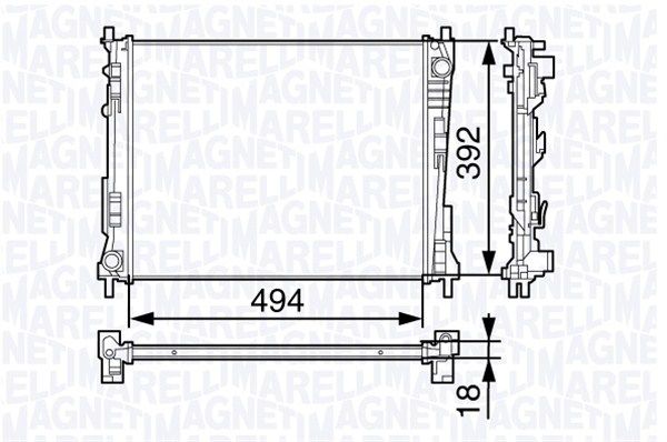 MAGNETI MARELLI Radiaator,mootorijahutus 350213132200